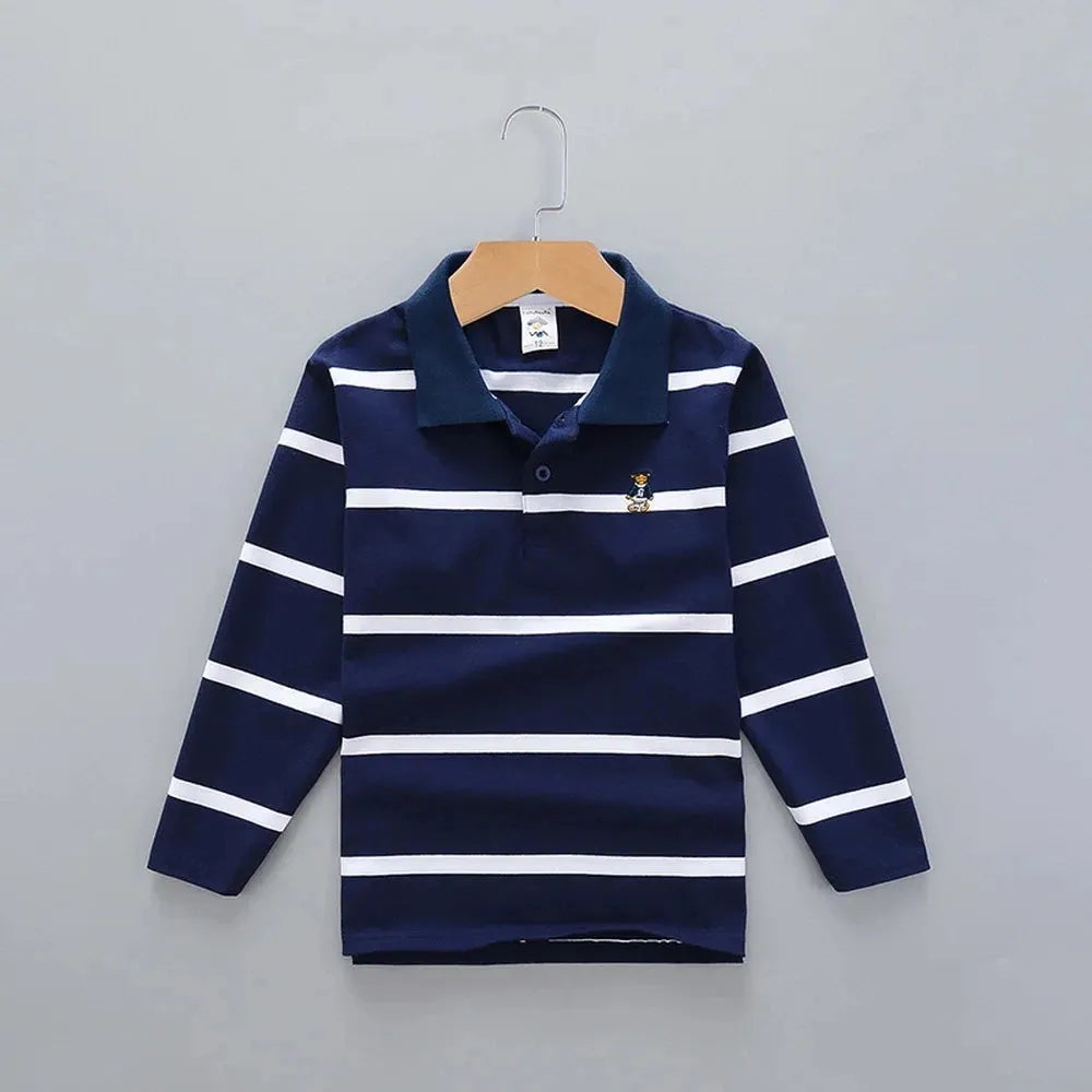 Striped Polyester Polo Shirt for Kids - Polo Shirt - LeStyleParfait