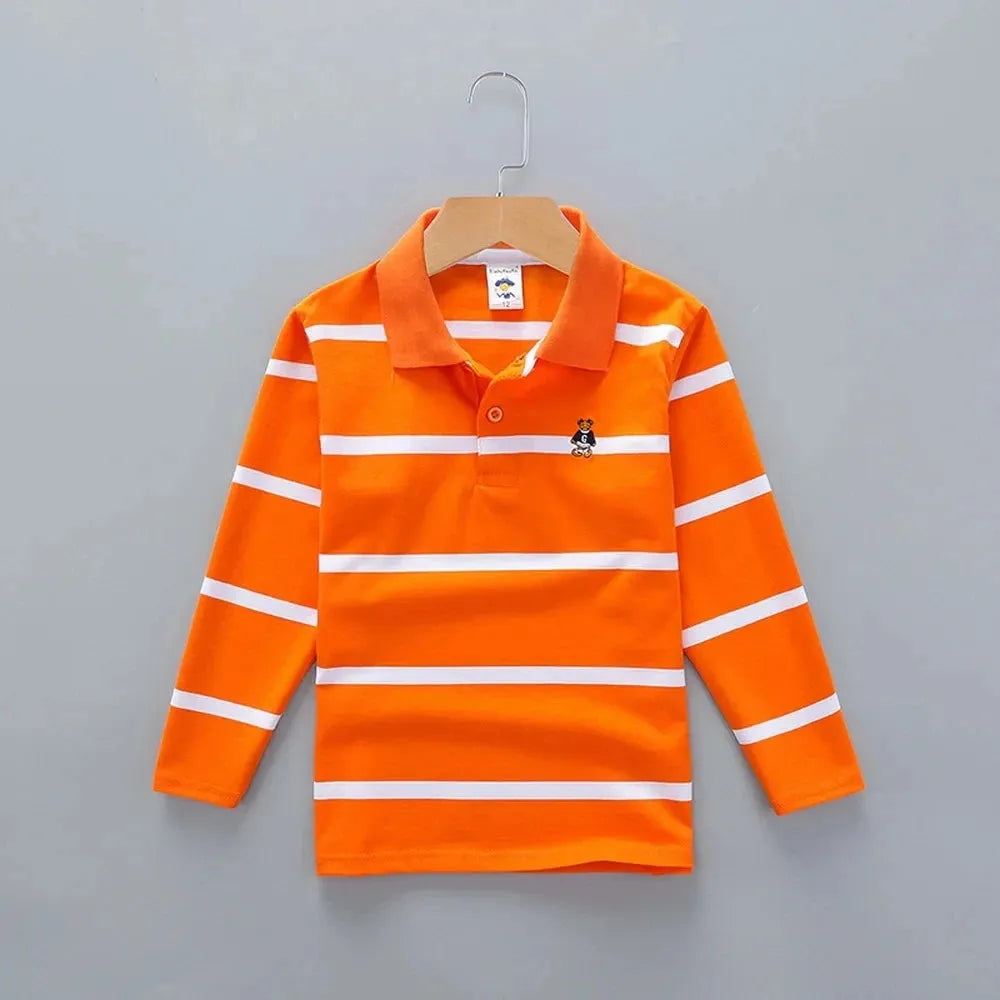 Striped Polyester Polo Shirt for Kids - Polo Shirt - LeStyleParfait