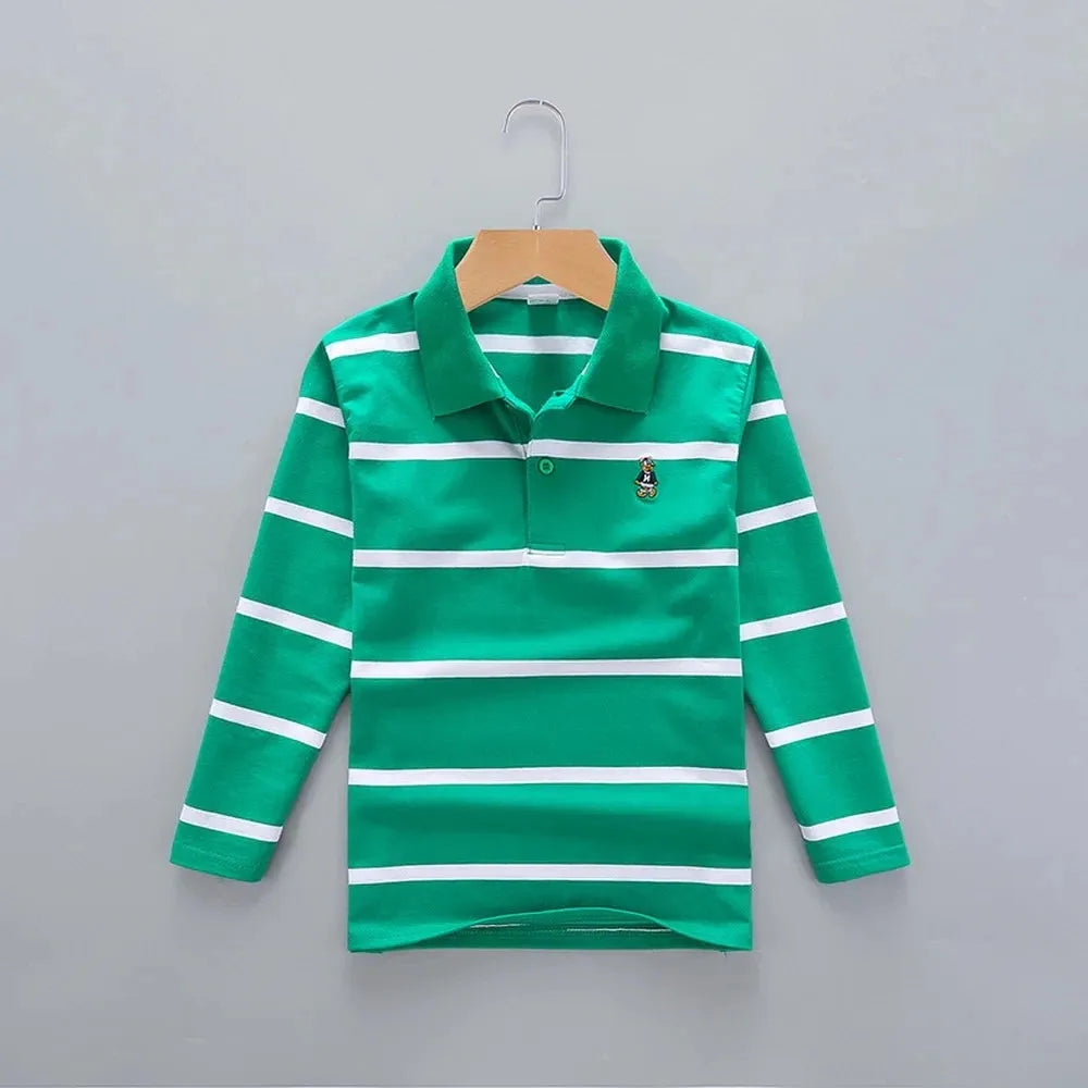 Striped Polyester Polo Shirt for Kids - Polo Shirt - LeStyleParfait