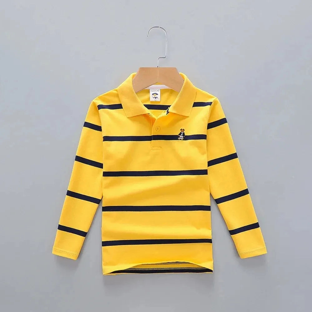 Striped Polyester Polo Shirt for Kids - Polo Shirt - LeStyleParfait