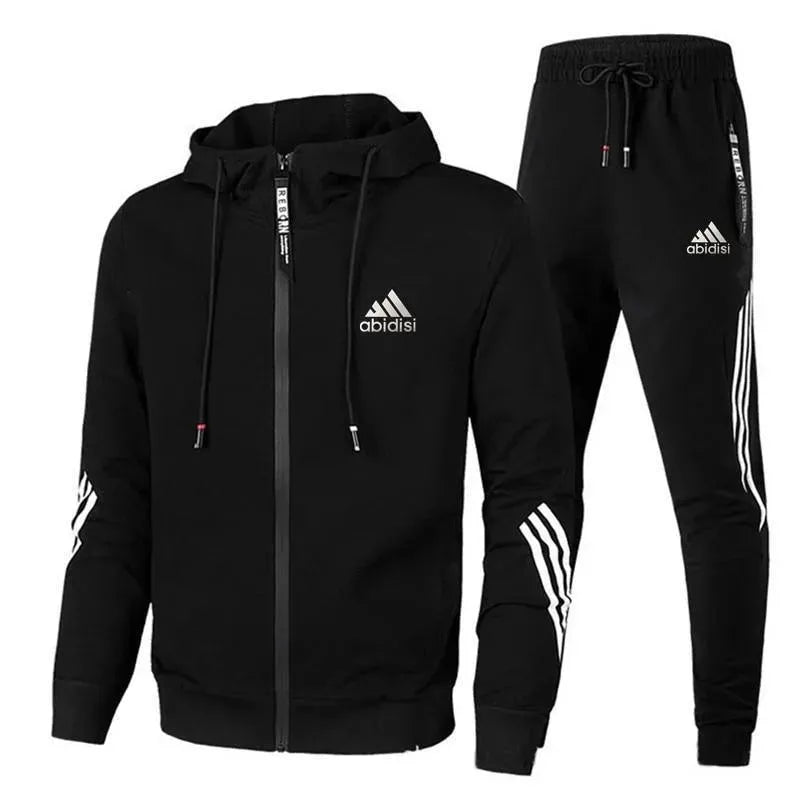 Striped Tracksuits-Sports Outfit Sets - Tracksuit - LeStyleParfait