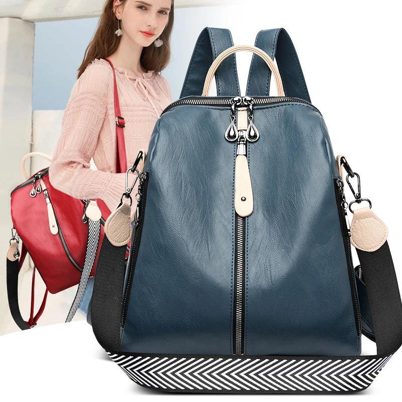 Stylish High-Quality Soft Leather Women's Backpack - Backpack - LeStyleParfait