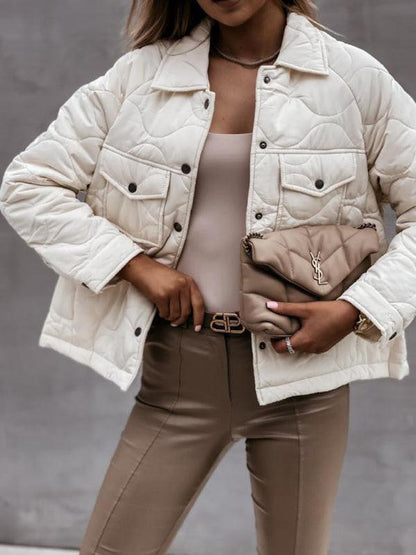 Stylish Loose Buttoned Women Jacket-Casual Jacket-LeStyleParfait