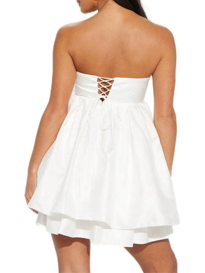 Stylish Party Strapless Mini Dress-LeStyleParfait