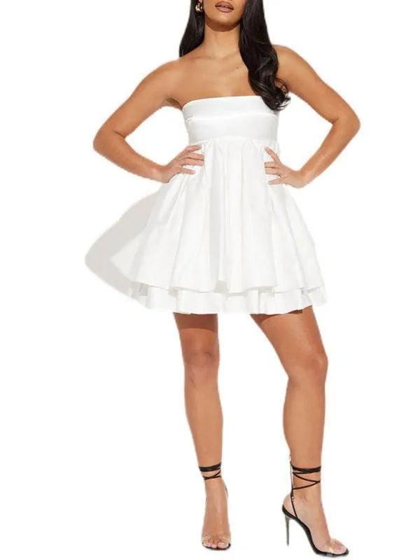 Stylish Party Strapless Mini Dress-LeStyleParfait