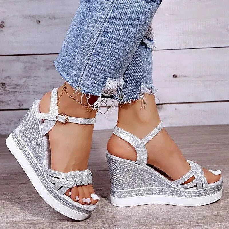 Summer Peep Toe Wedge Shoes - Wedge Shoes - LeStyleParfait