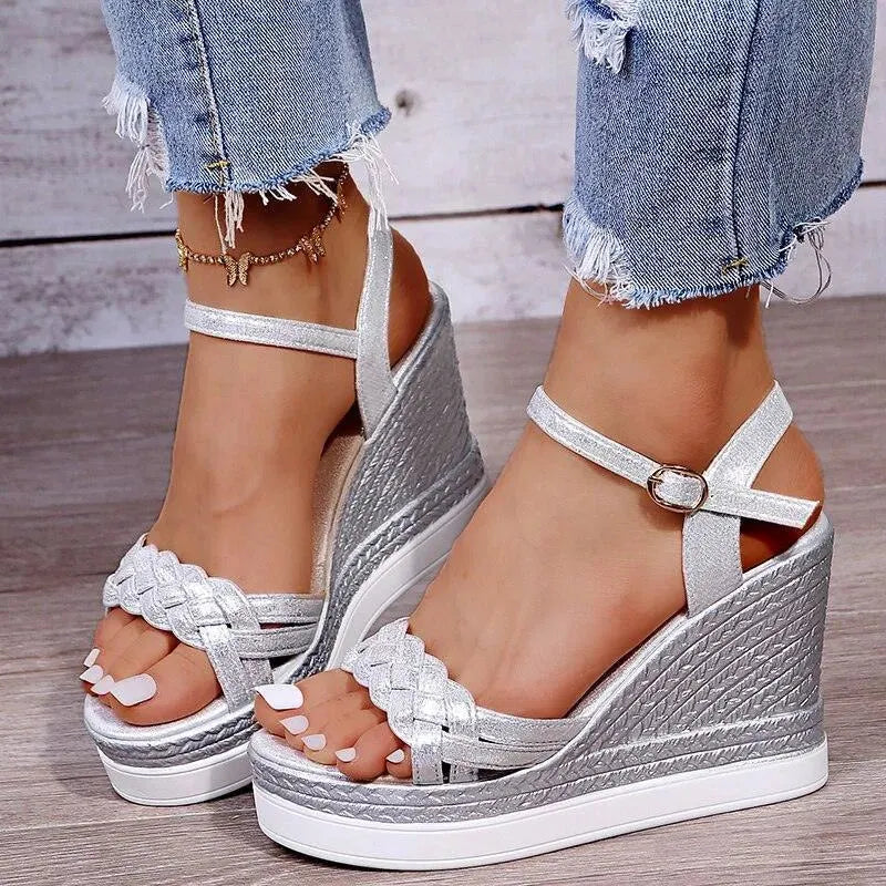 Summer Peep Toe Wedge Shoes - Wedge Shoes - LeStyleParfait