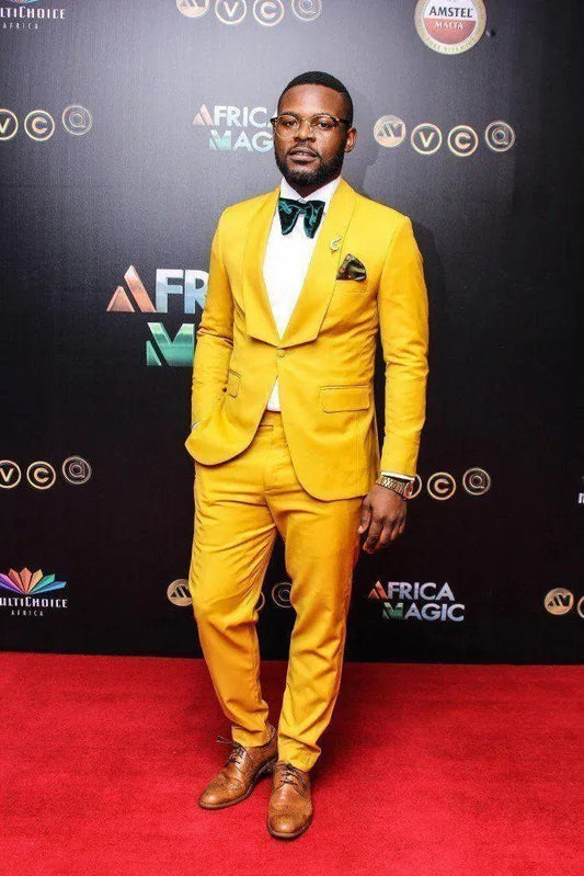 The Celebrity Suit, Yellow - Two Piece Suit - LeStyleParfait