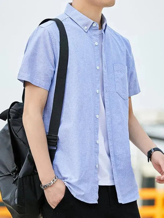 The Scholar Short Sleeved Shirt - Short Sleeve Shirt - LeStyleParfait