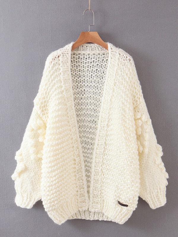 Thick Knitted Twist Loose Cardigan - Cardigan Sweater - LeStyleParfait