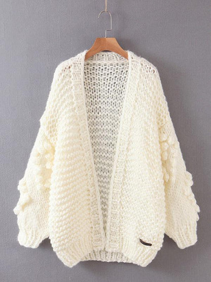 Thick Knitted Twist Loose Cardigan - Cardigan Sweater - LeStyleParfait