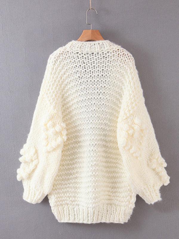 Thick Knitted Twist Loose Cardigan - Cardigan Sweater - LeStyleParfait