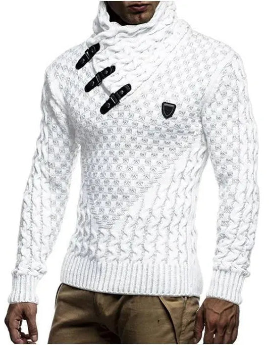 Turtleneck Pullover Sweater For Men - Pullover Sweater - LeStyleParfait