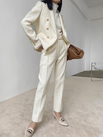 Tweed Pantsuit - Women Suits - Pantsuit - LeStyleParfait