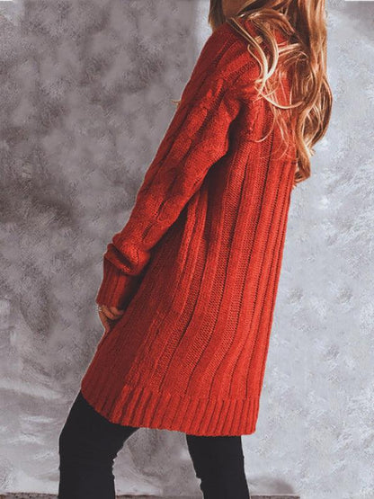 Twist Pocket Long Women Cardigan Sweater - Cardigan Sweater - LeStyleParfait