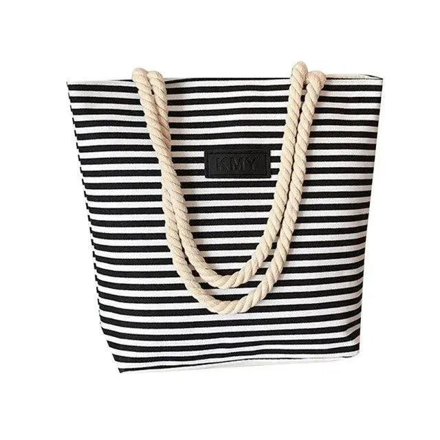 Vacation Mode Striped Beach Bag - Shoulder Bag - LeStyleParfait