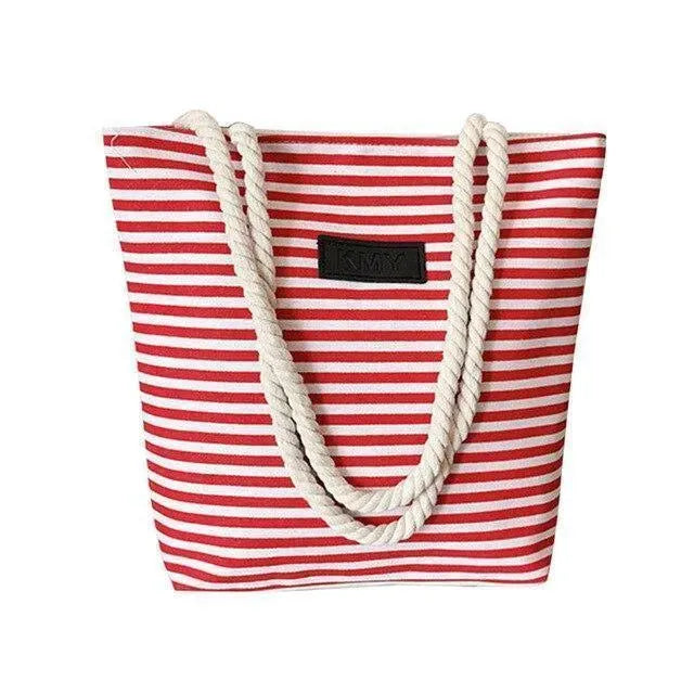 Vacation Mode Striped Beach Bag - Shoulder Bag - LeStyleParfait