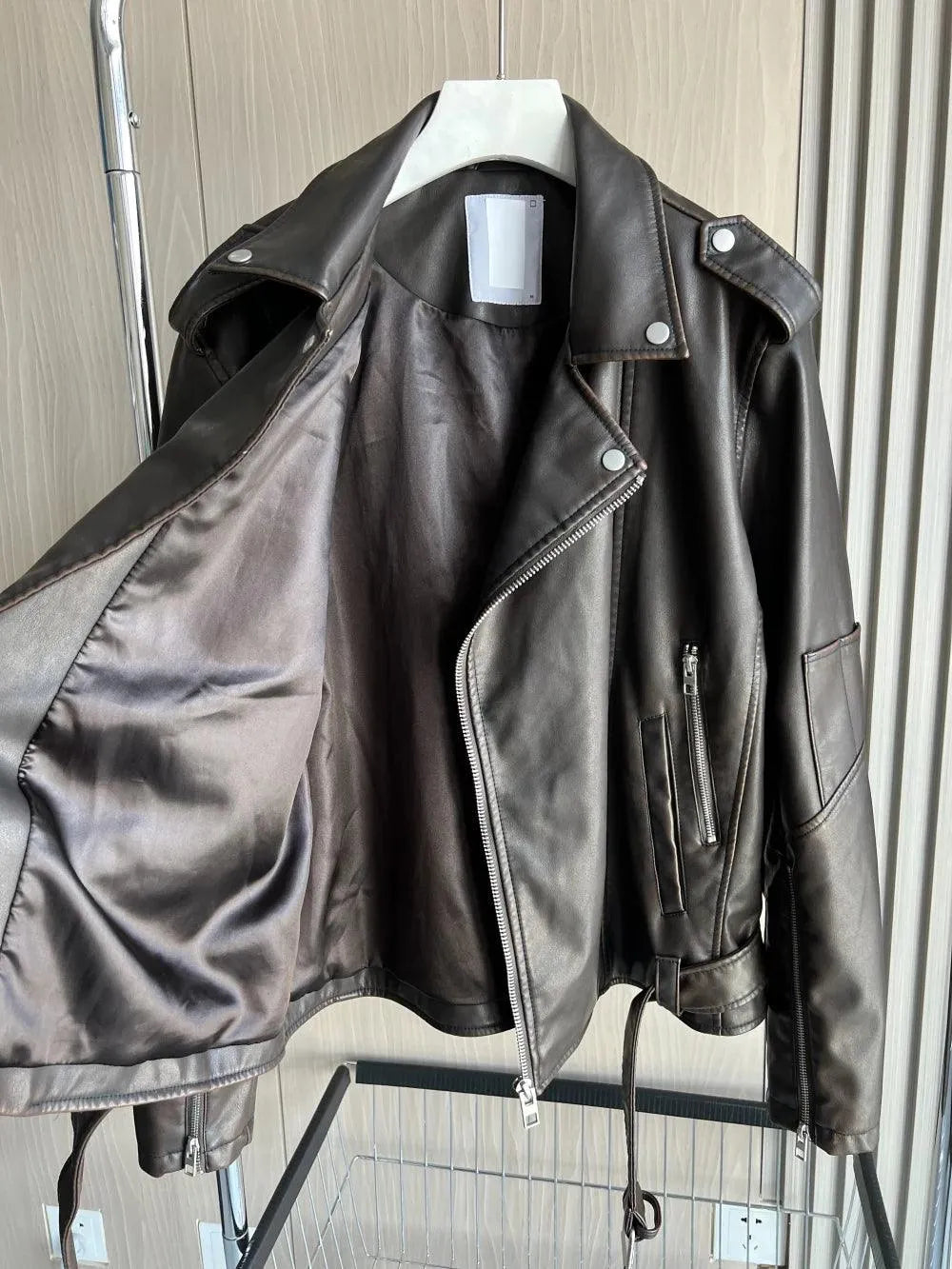 Vintage Men Leather Biker Jacket - Leather Biker Jacket - LeStyleParfait