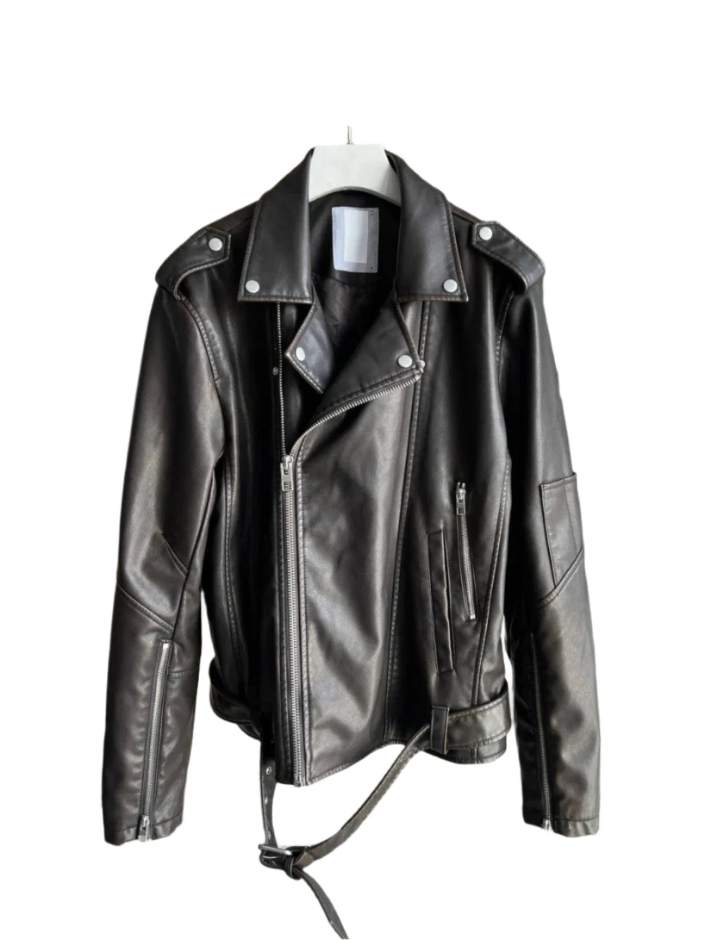 Vintage Men Leather Biker Jacket-Leather Biker Jacket-LeStyleParfait