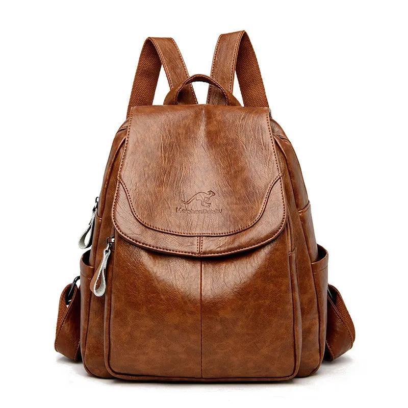 Vintage Soft Leather Women's Backpack - Backpack - LeStyleParfait