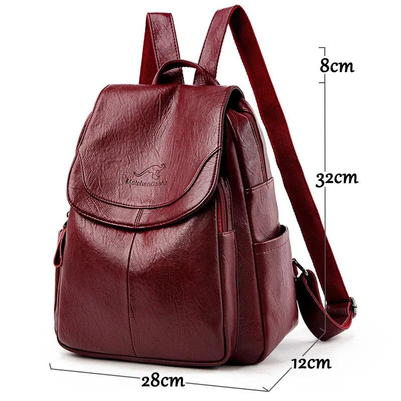 Vintage Soft Leather Women's Backpack - Backpack - LeStyleParfait