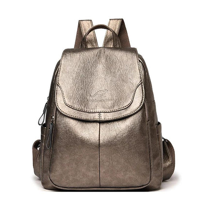 Vintage Soft Leather Women's Backpack - Backpack - LeStyleParfait