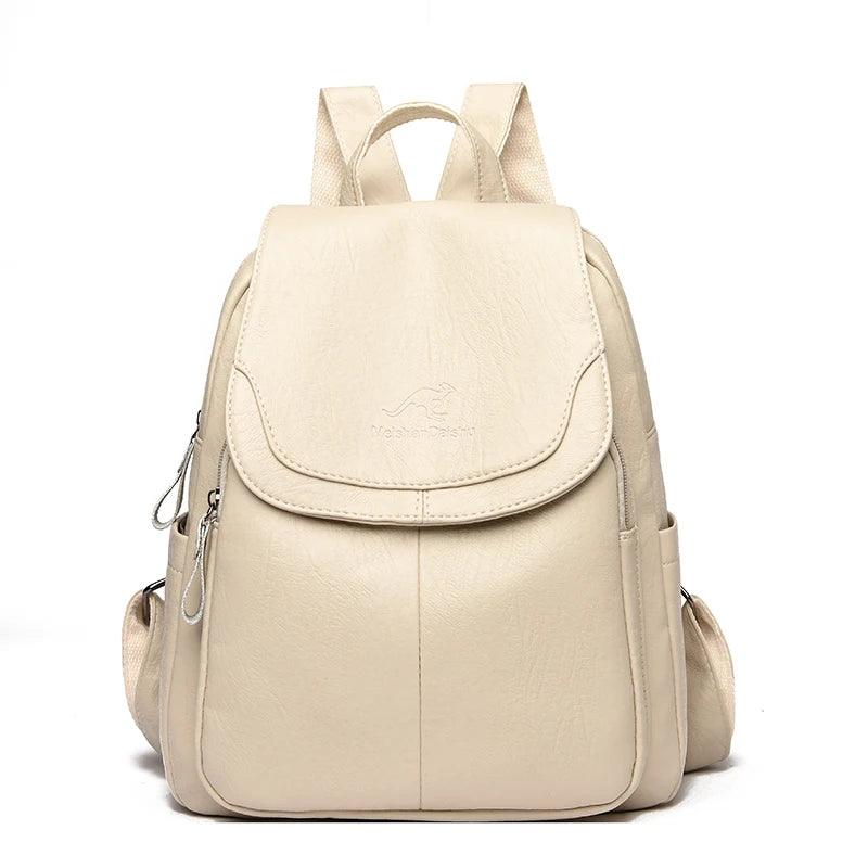 Vintage Soft Leather Women's Backpack - Backpack - LeStyleParfait