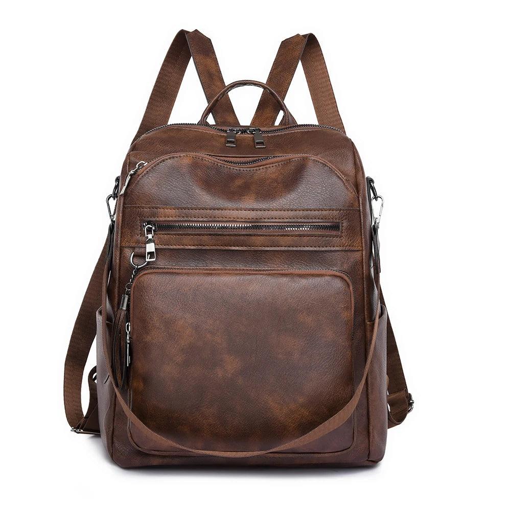 Vintage Style Women's Leather Backpack - Backpack - LeStyleParfait