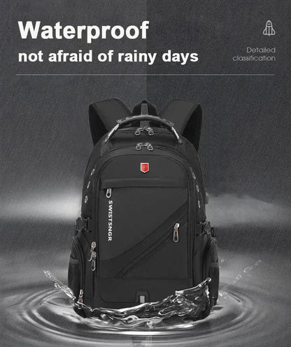 Waterproof Laptop Backpack with USB Port - Backpack - LeStyleParfait