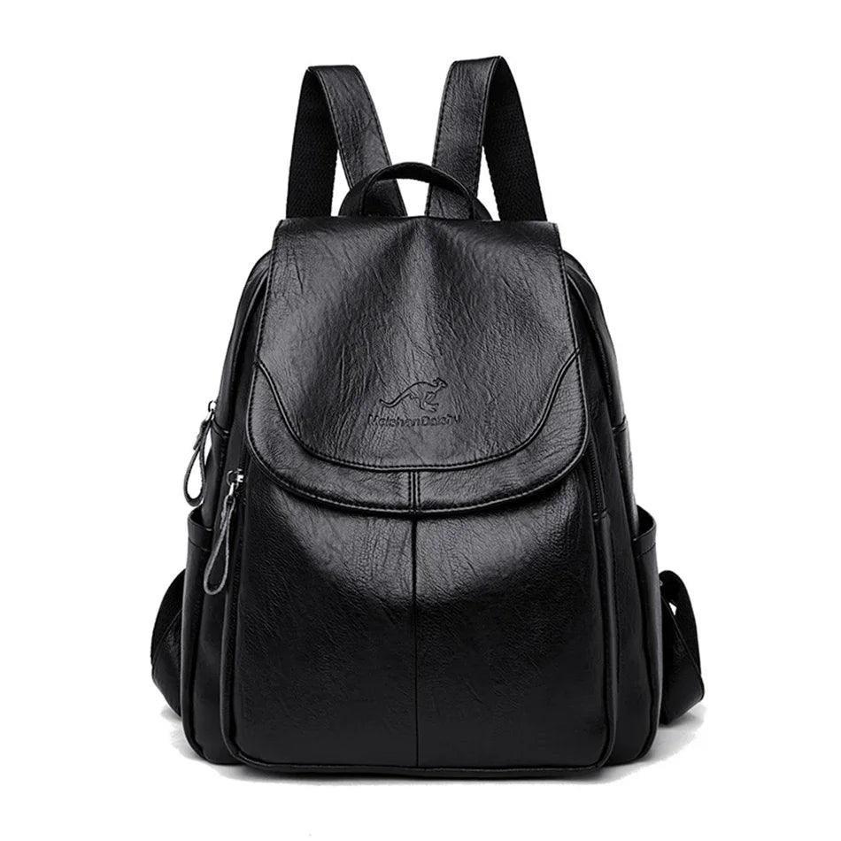 White Leather Women's Backpack - Backpack - LeStyleParfait