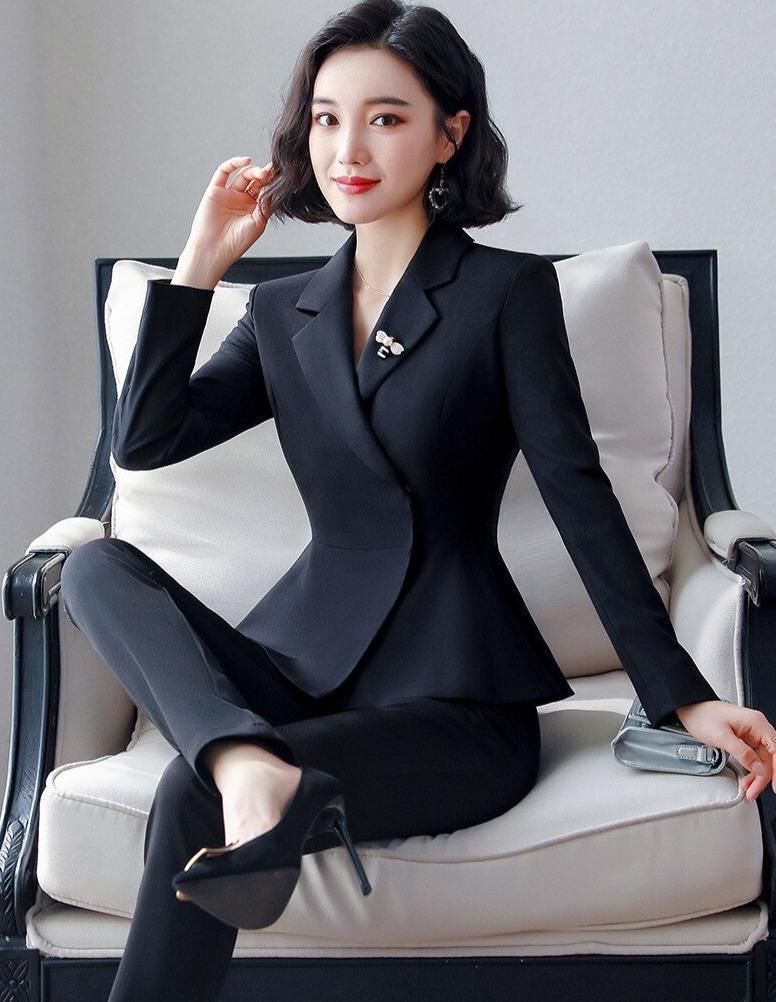 Black Pantsuit for Women, Black Formal Pants Suit Set for Women, Business  Women Suit, Black Blazer Trouser Suit for Women -  Sweden