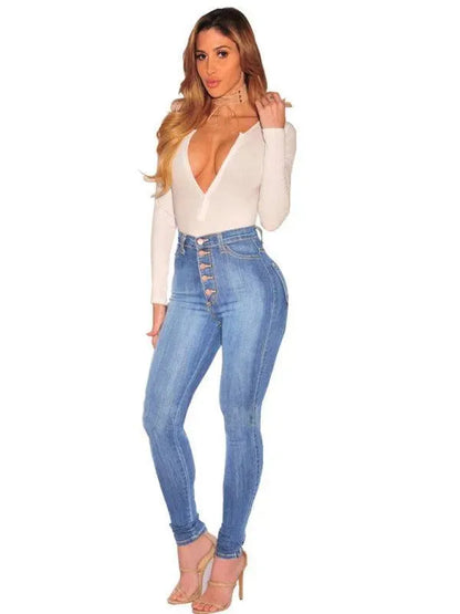 Women High Waist Skinny Jeans - Women Jeans - LeStyleParfait