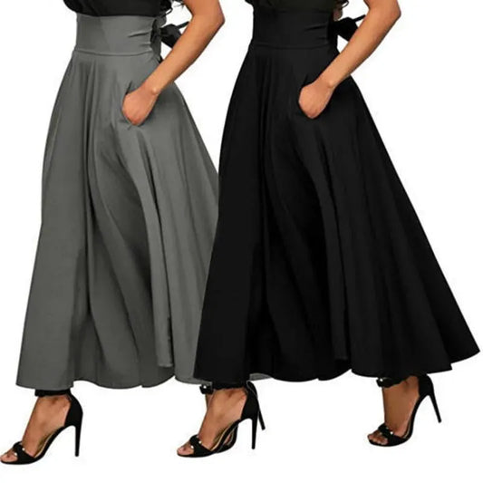 Women Maxi Skirts With Pockets - Skirt - LeStyleParfait