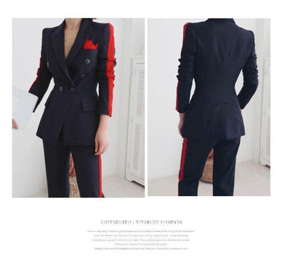 Women Pant Suit, Amani Double-Breasted Pantsuit - Pantsuit - LeStyleParfait