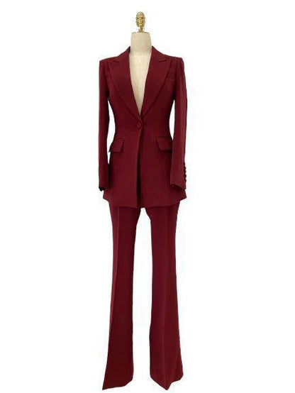 Women Pantsuit, Two Piece Suit, Rose - Pantsuit - LeStyleParfait