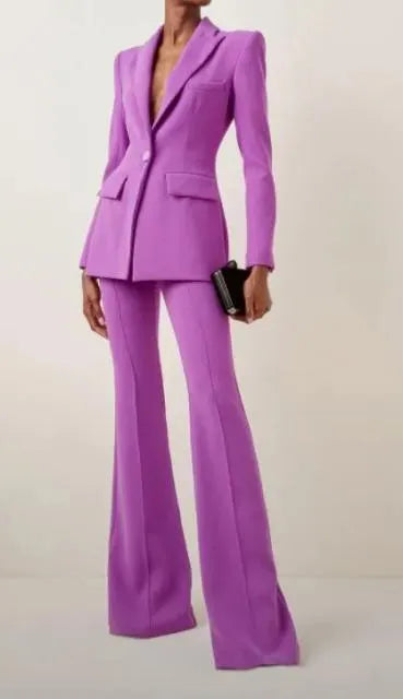 Women Pantsuits - Flared Pants - Pantsuit - LeStyleParfait