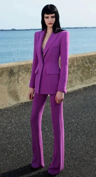 Women Pantsuits - Flared Pants - Pantsuit - LeStyleParfait