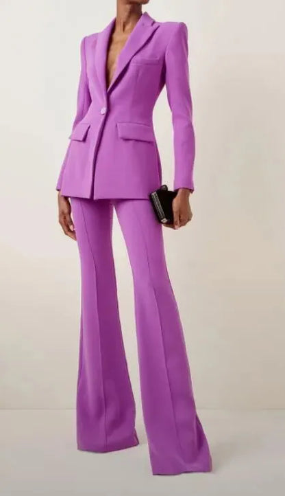 Women Pantsuits - Flared Pants - Pantsuit - LeStyleParfait