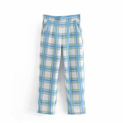 Women Plaid Pantsuits - Pantsuit - LeStyleParfait