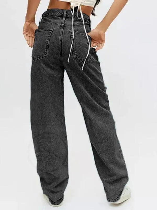 Women Ripped Baggy Jeans - Women Jeans - LeStyleParfait