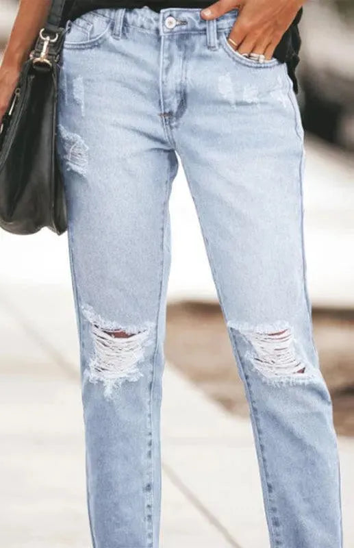 Women Ripped Jeans Pants - Women Jeans - LeStyleParfait