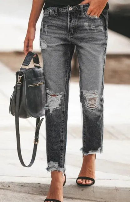 Women Ripped Jeans Pants - Women Jeans - LeStyleParfait