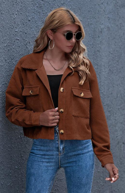 Women's Corduroy Trucker Jacket - Trucker Jacket - LeStyleParfait