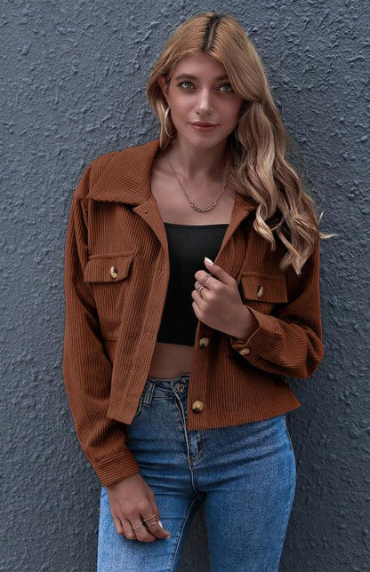 Women's Corduroy Trucker Jacket - Trucker Jacket - LeStyleParfait