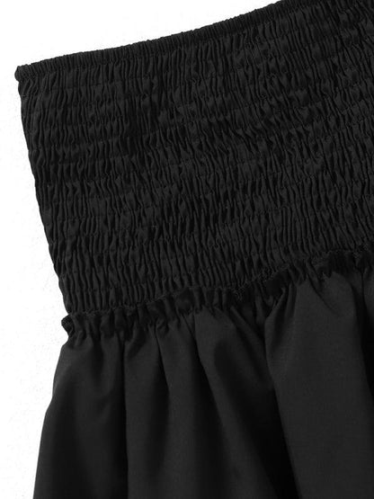 Women's Fashion Ruffled Floral Half-length Pleated Skirt - - LeStyleParfait