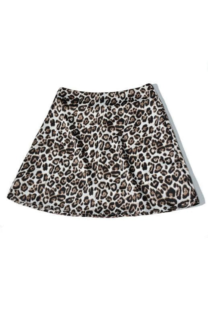 Women's High Waist Satin Printed A-Line Mini Skirt - A-Line Mini Skirt - LeStyleParfait