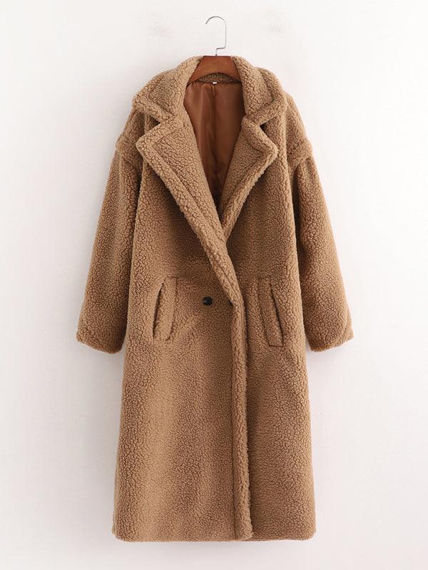 Women's Warm Fur Woolen Overcoat - Overcoat - LeStyleParfait