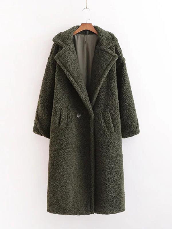 Women's Warm Fur Woolen Overcoat - Overcoat - LeStyleParfait