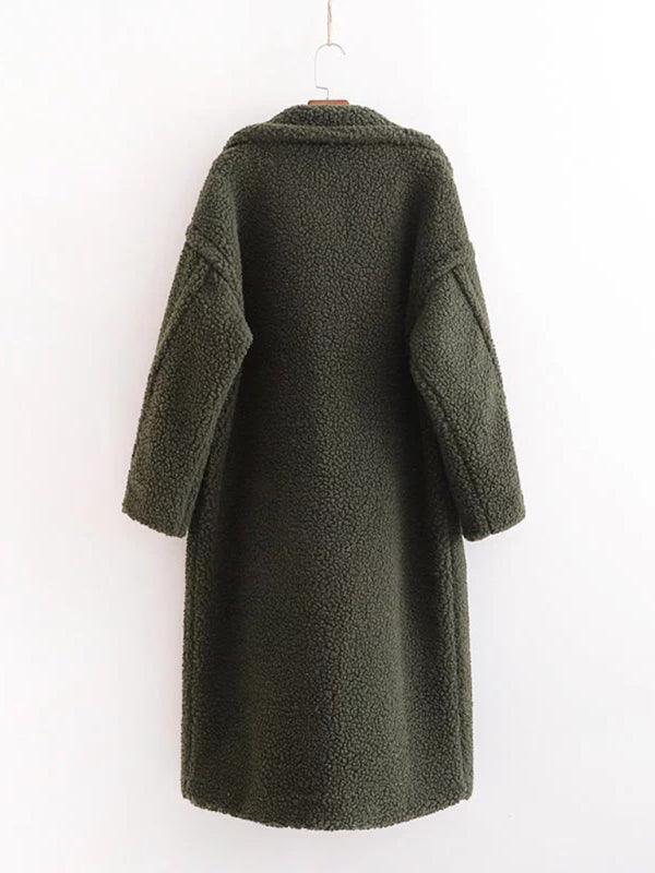 Women's Warm Fur Woolen Overcoat - Overcoat - LeStyleParfait