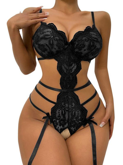 Women Sexy Hollow Suspender Bodysuit - Bodysuit - LeStyleParfait